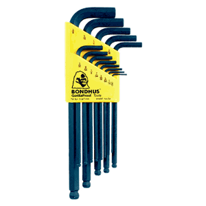 BONDHUS, ALLEN HEAD / BALL-END WRENCH SET. US SIZES
