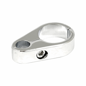 2-PIECE FRAME CABLE CLAMP. CLUTCH. CHROME