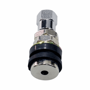 SCREW-IN TUBELESS VALVE STEM. CHROME HEX CAP