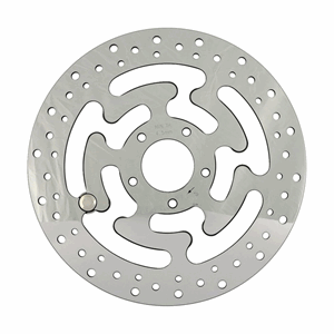 BRAKE ROTOR, RIGHT FRONT. POLISHED STAINLESS