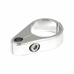 2-PIECE FRAME CABLE CLAMP. THROTTLE. CHROME