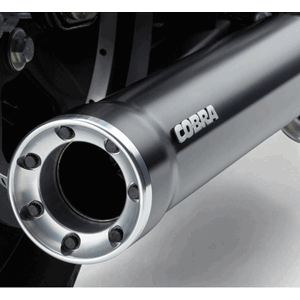 COBRA 3" SLIP-ON MUFFLER WITH RACEPRO TIPS-BLACK FXST 00-06