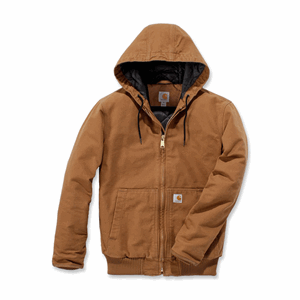 CARHARTT WASHED DUCK INSULATED ACTIVE JACK, BROWN XL