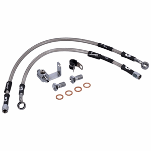 GOODRIDGE BRAKE LINE REAR, STAINLESS CLEAR COATED
