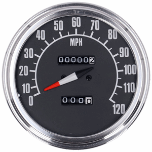 FL SPEEDOMETER, 72-84 FACE, BLACK. 2.21:1 MPH