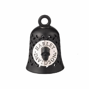 RB BRASS ROUND SKULL BELL-SLV/BLK