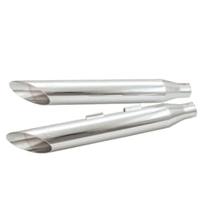 MUFFLER KIT, SLASH-CUT, SHORTY, CHROME, 2000-06 SOFTAIL