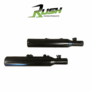 RUSH PERFORMANCE MUFFLERS, XL 04-13  2" BAFFL, BLACK.