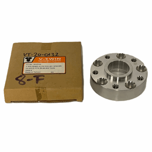 ALUMINUM PULLEY SPACER, POLISHED, 1", BIG TWIN 1986-99